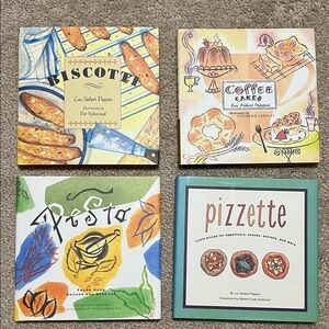 Set of cookbooks. Biscotti-Coffee Cakes-Pesto-Pizzette